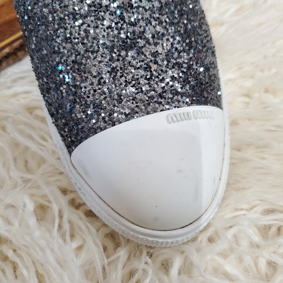 Miu Miu Calzature Donna Glitter Sneaker - Picture 4 of 6